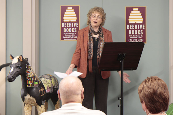 Talk at Beehive Bookstore - picture by Ed Hoar